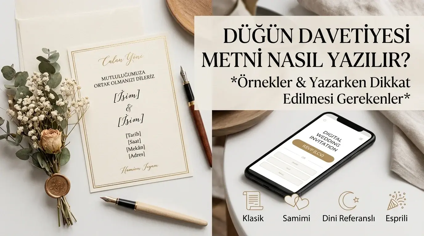 Düğün Davetiyesi Metni Örnekleri ve Yazarken Dikkat Edilmesi Gerekenler