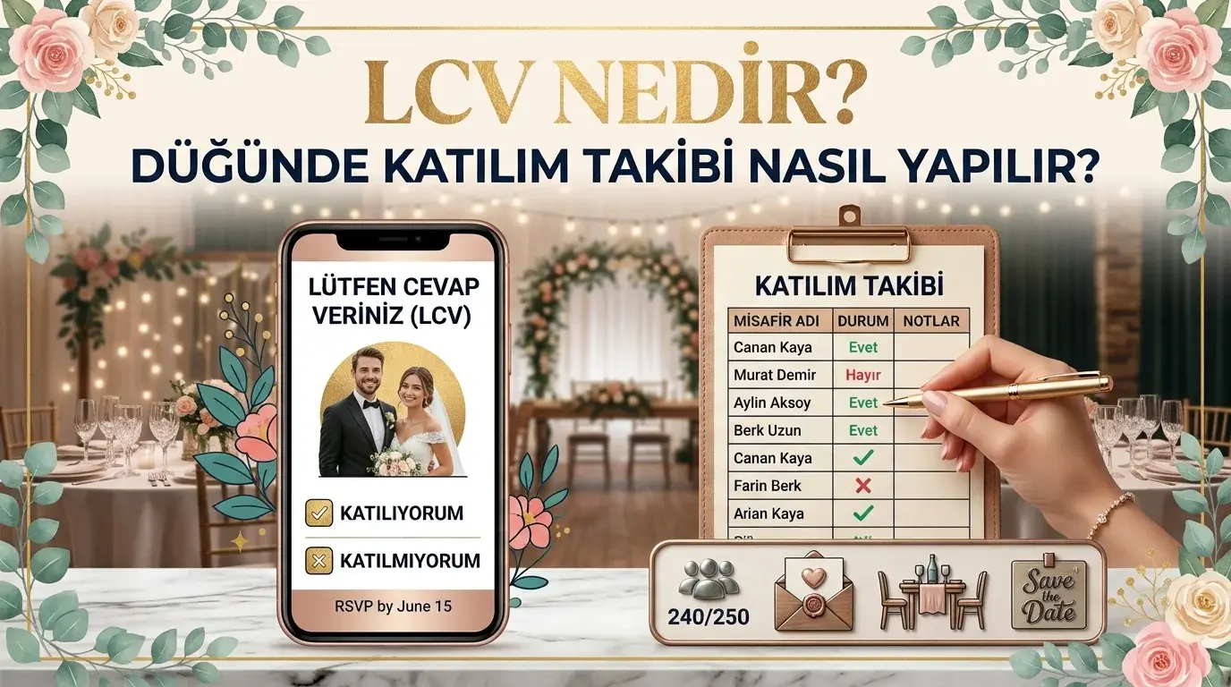 LCV Nedir? Düğünde Katılım Takibi Nasıl Yapılır?