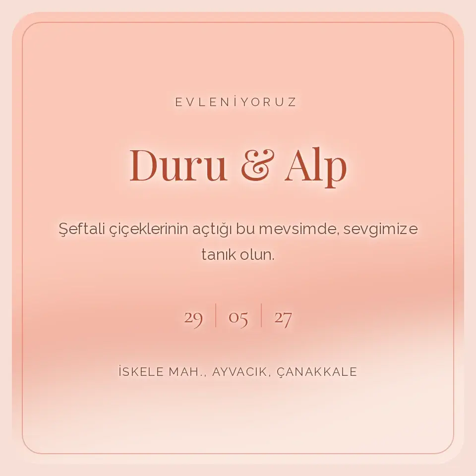 Sedef Şeftali Davetiye Web Sitesi