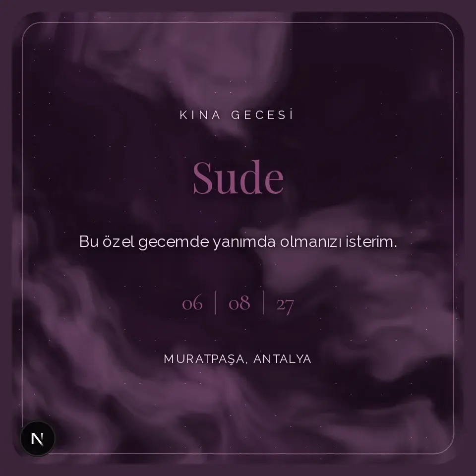 Şarap Moru Tül Davetiye Web Sitesi