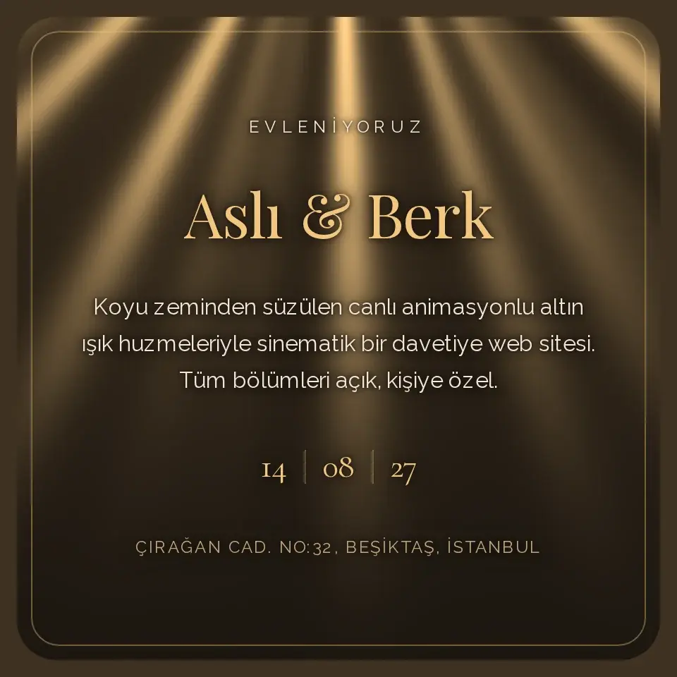 Altın Şafak Davetiye Web Sitesi