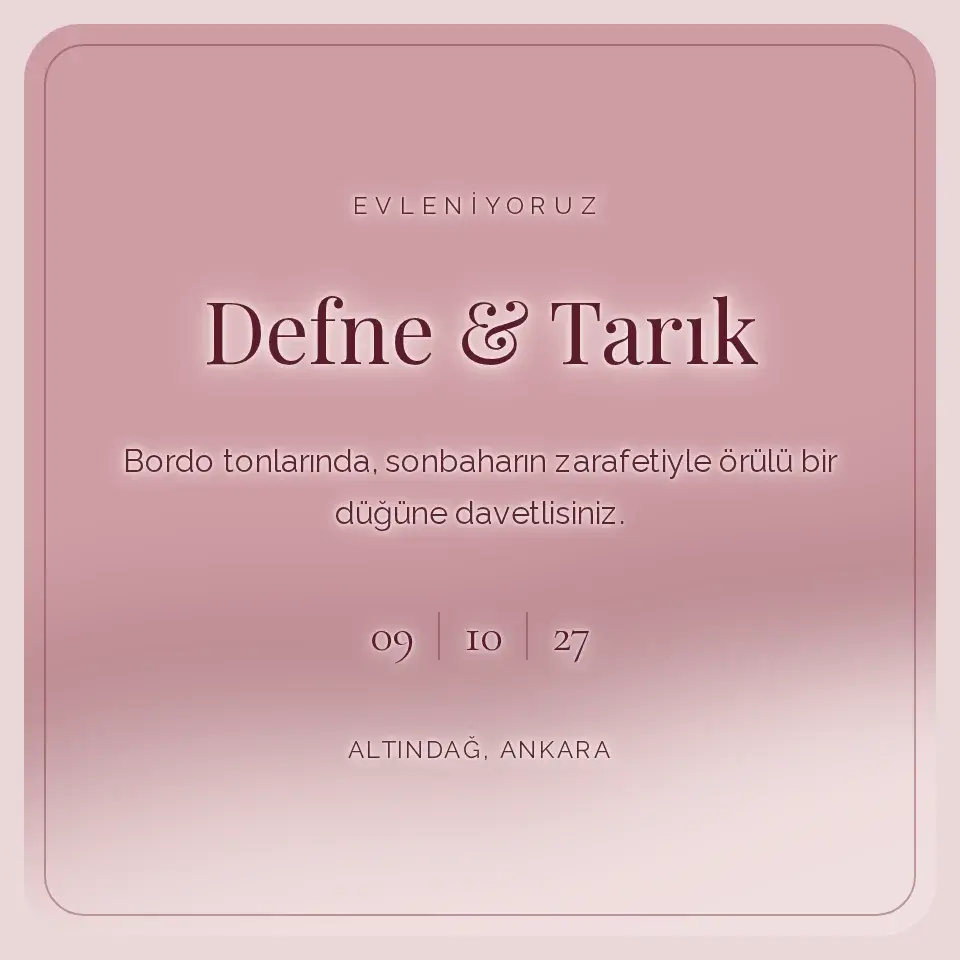 Bordo Sedef Davetiye Web Sitesi — Sis Hareket