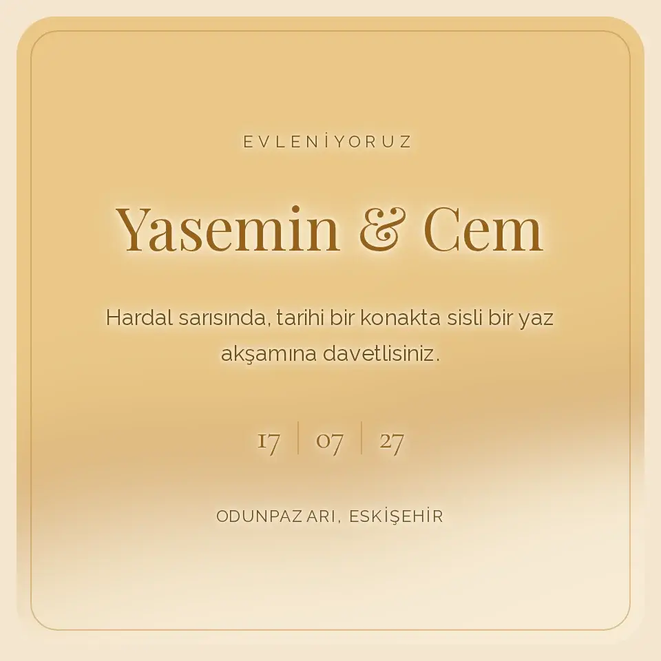 Hardal Sedef Davetiye Web Sitesi