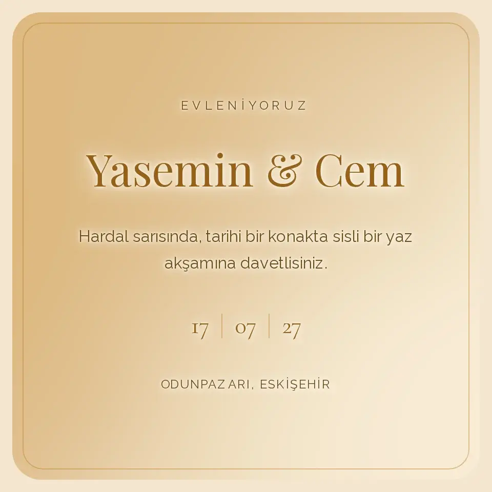 Hardal Sedef Davetiye Web Sitesi — Sakin Hareket