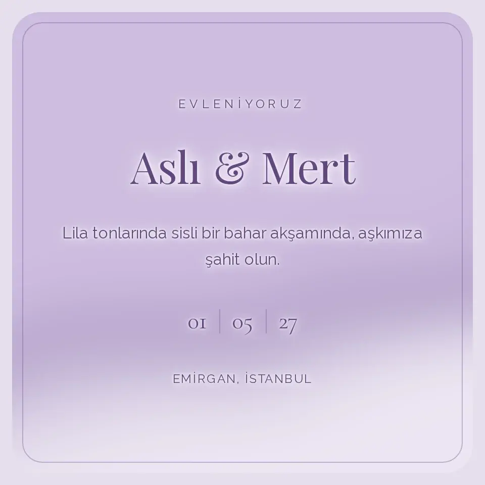 Lila Sedef Davetiye Web Sitesi