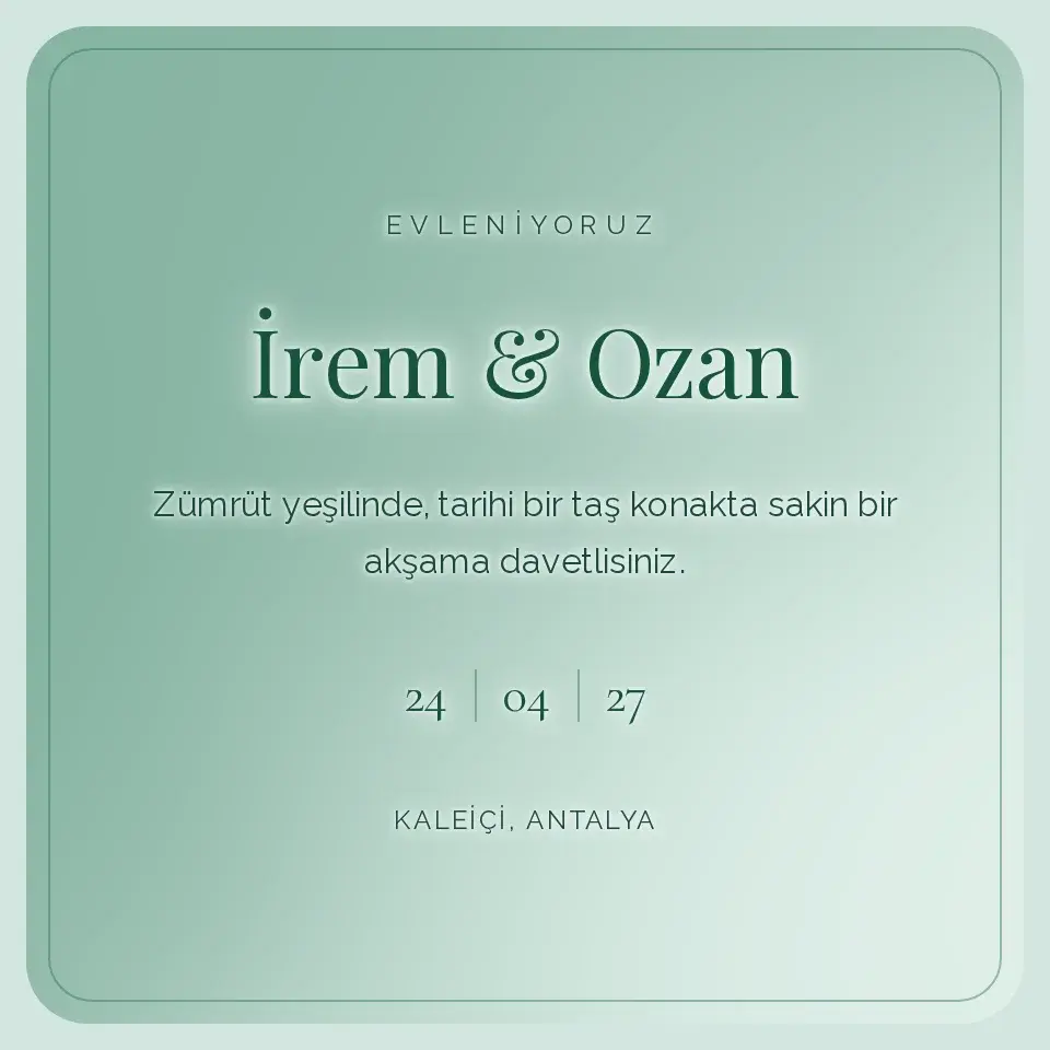 Zumrut Sedef Davetiye Web Sitesi