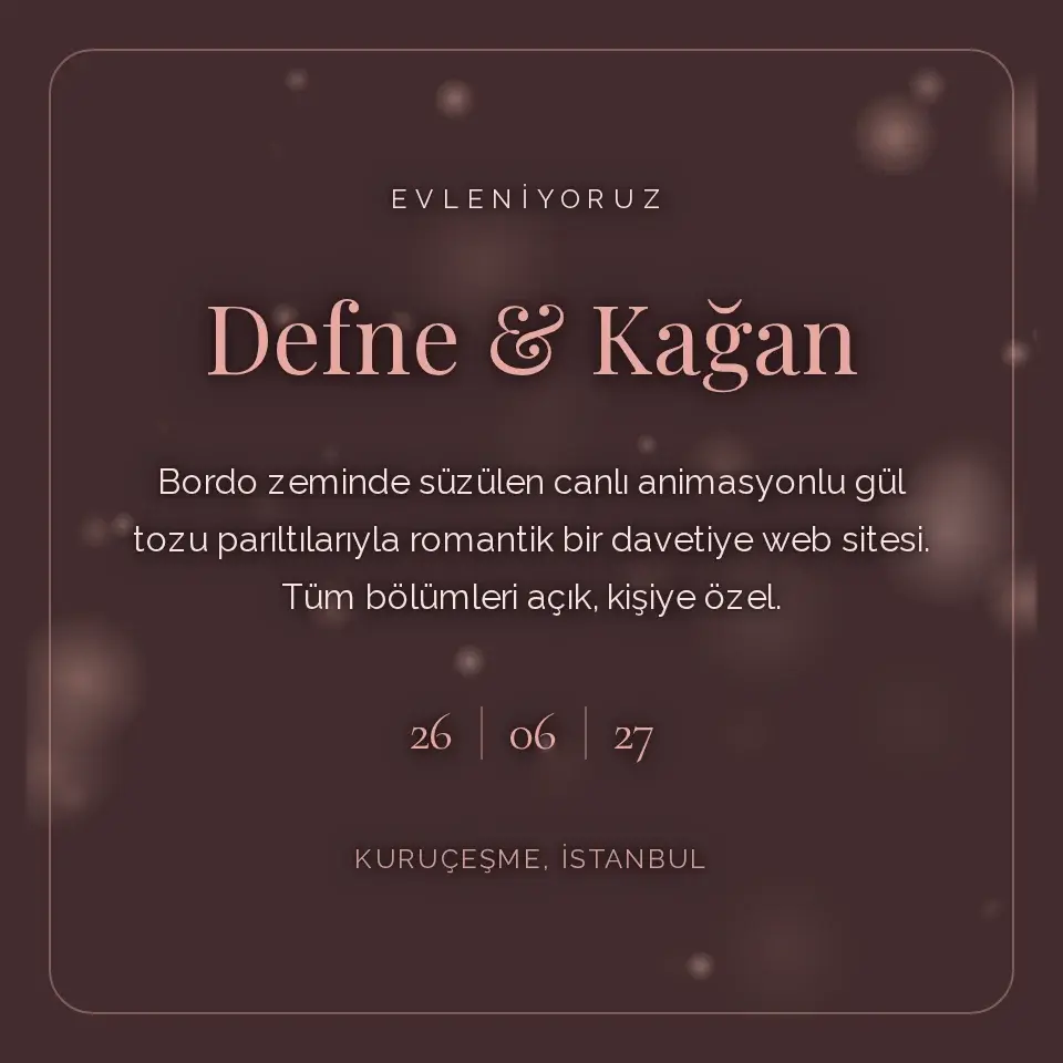 Gül Simi Davetiye Web Sitesi