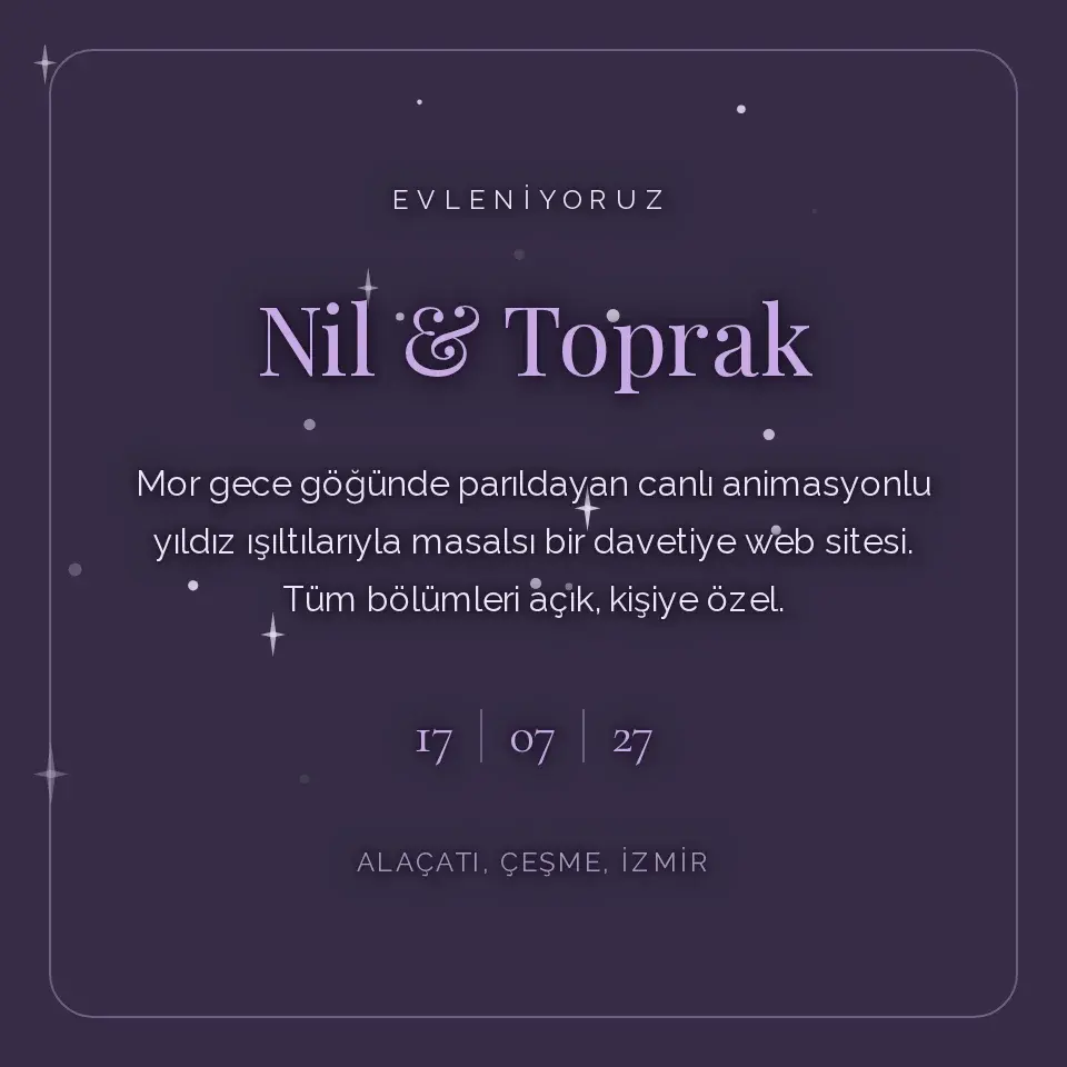 Mor Gece Davetiye Web Sitesi