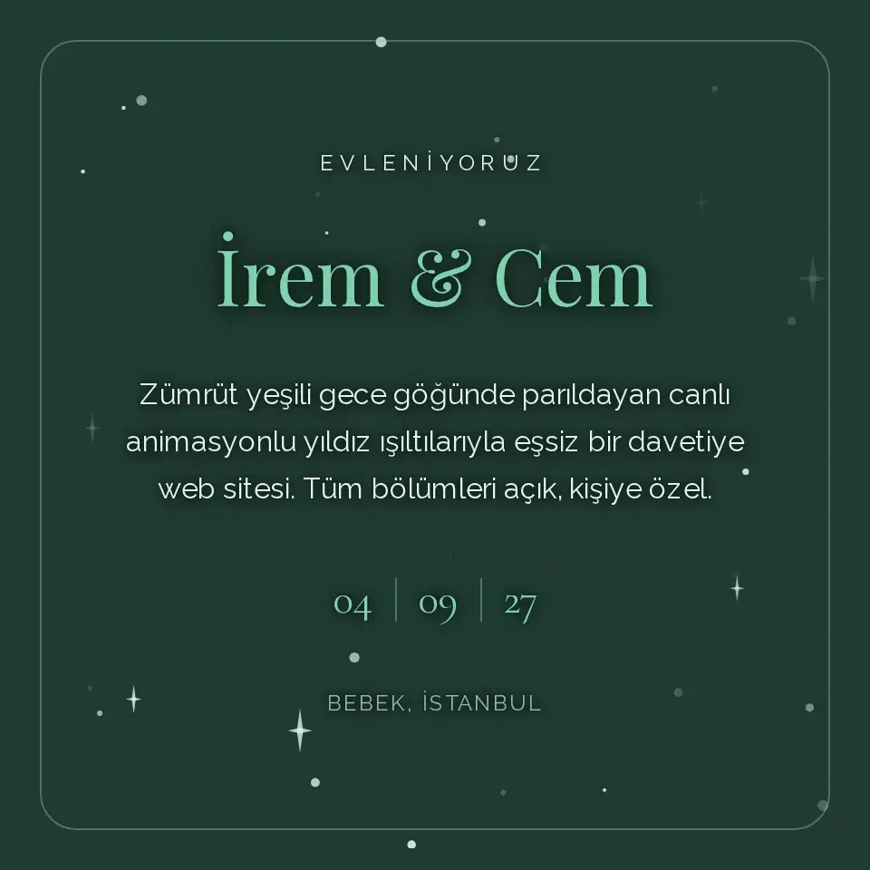 Zümrüt Gecesi Davetiye Web Sitesi