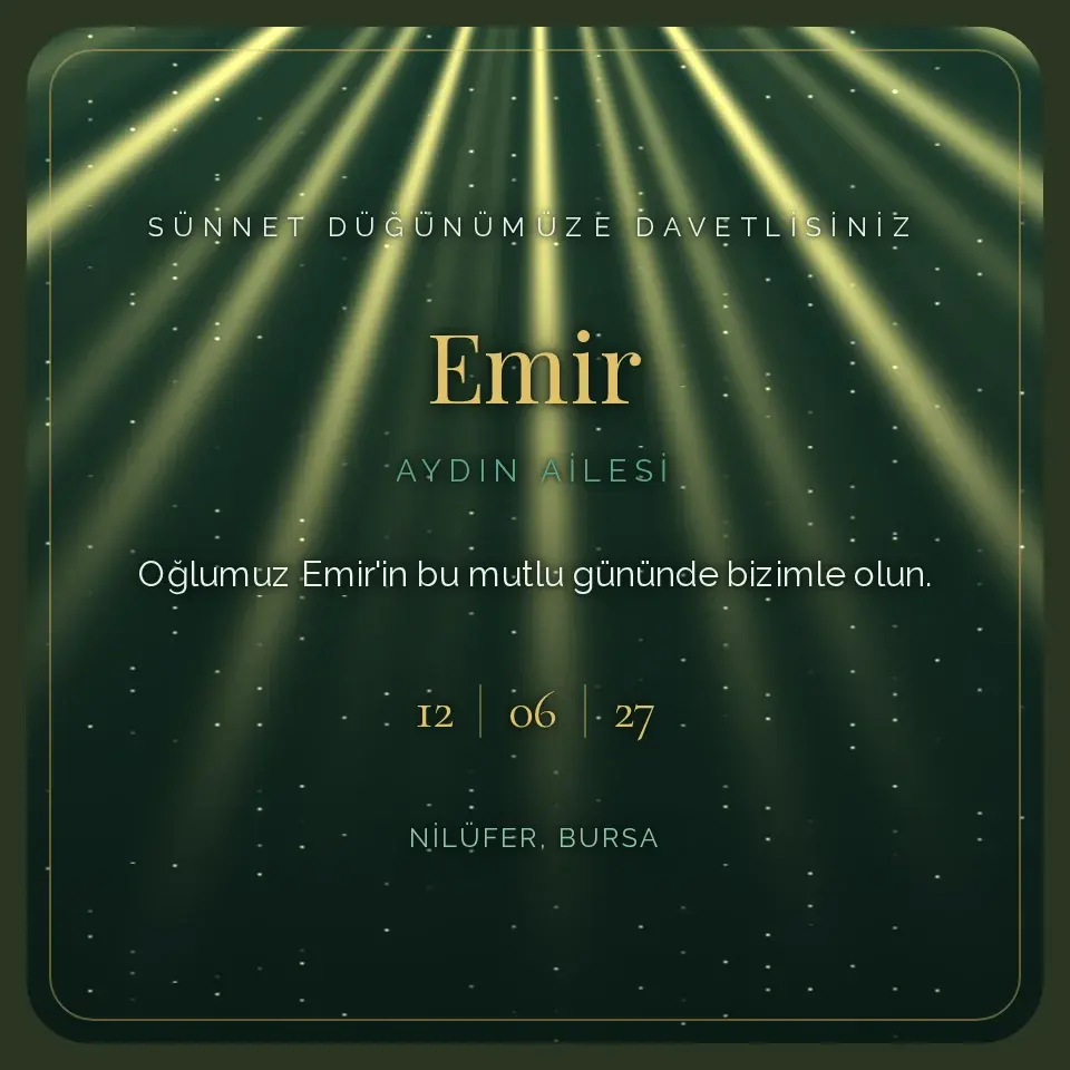 Zümrüt Altın Şehzade Davetiye Web Sitesi