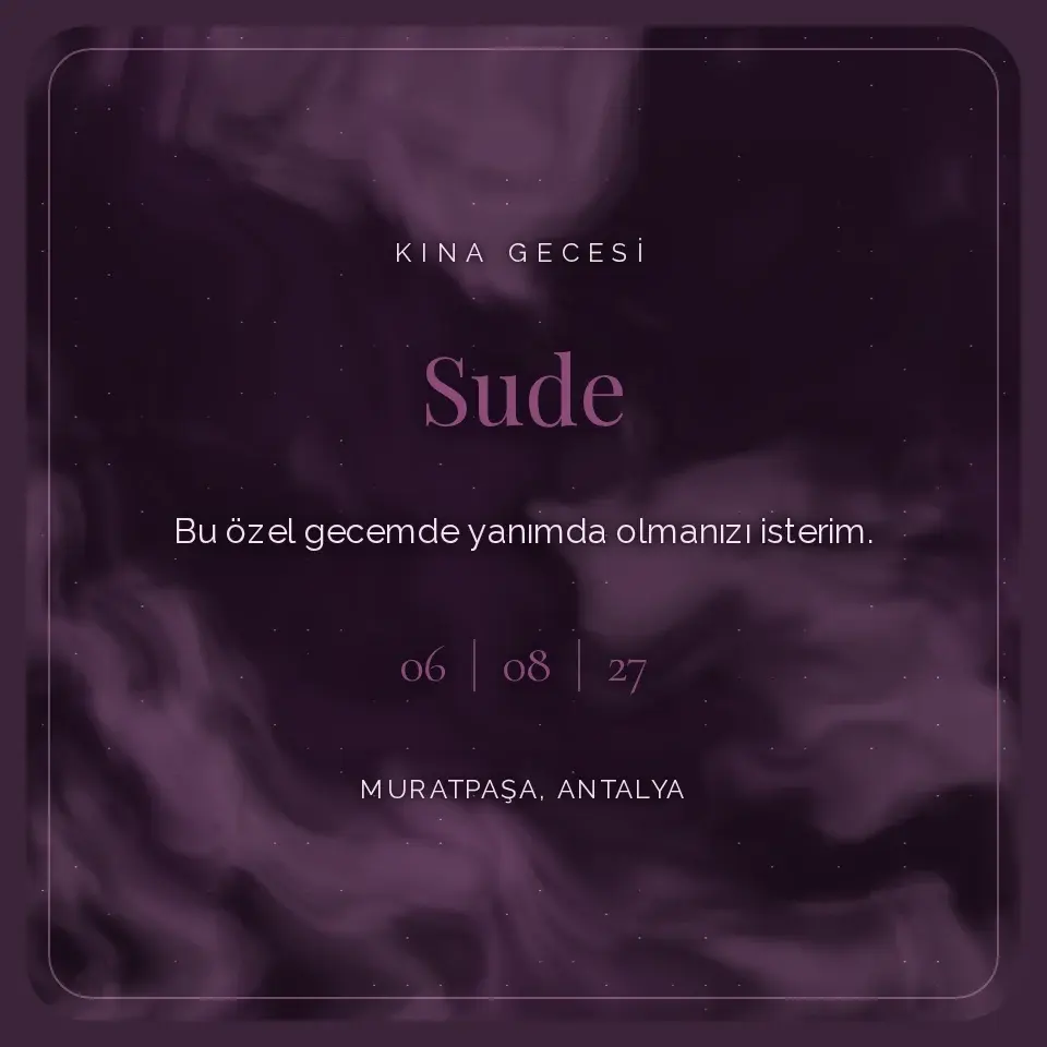 Şarap Moru Tül Davetiye Web Sitesi
